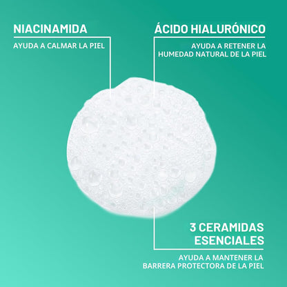 CeraVe Limpiador Facial Espumoso, Lavado Facial Diario para Piel Gr...