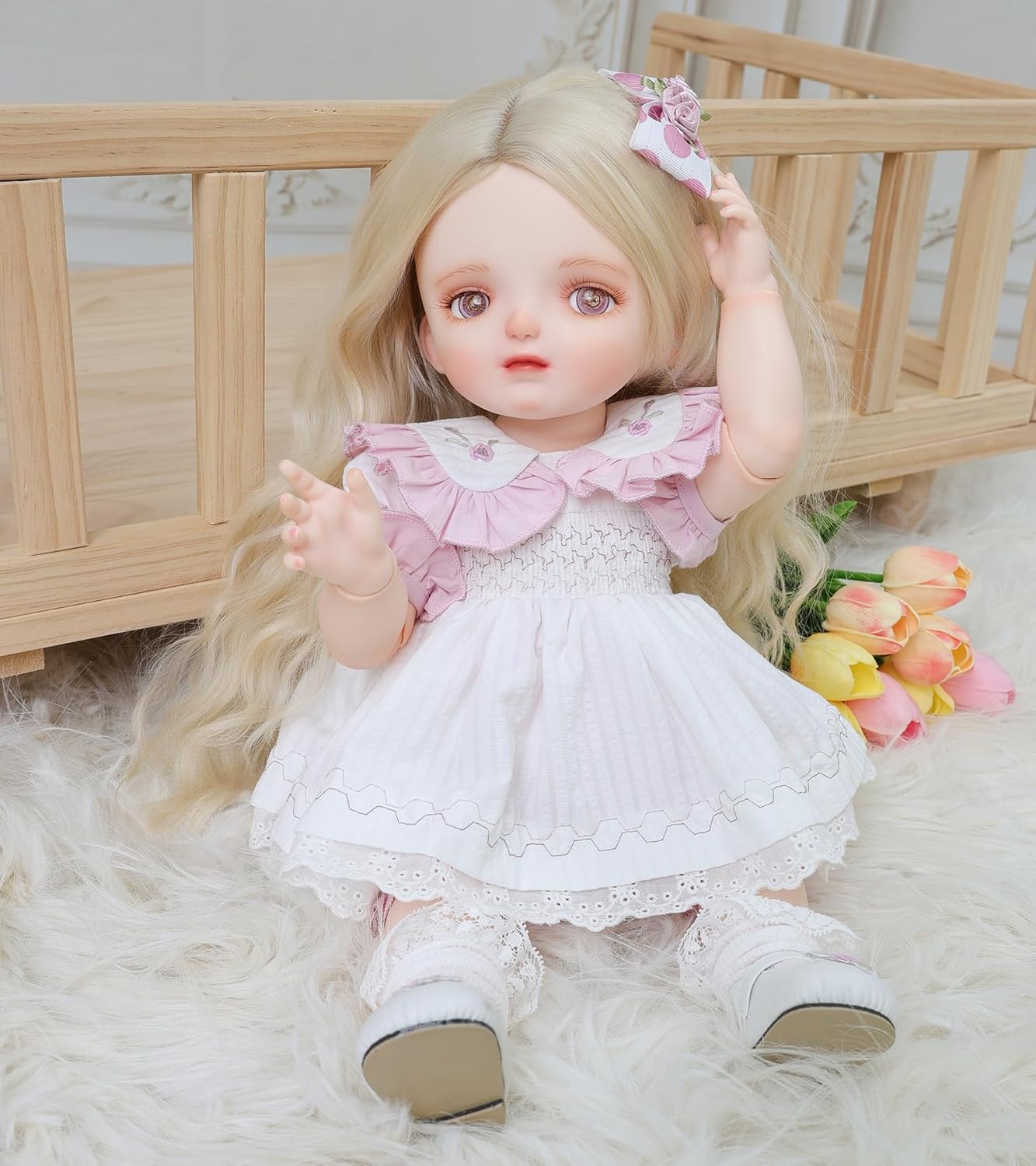Cloveray Muñecas BJD, muñeca articulada escala 1\/4 con 15 articula...