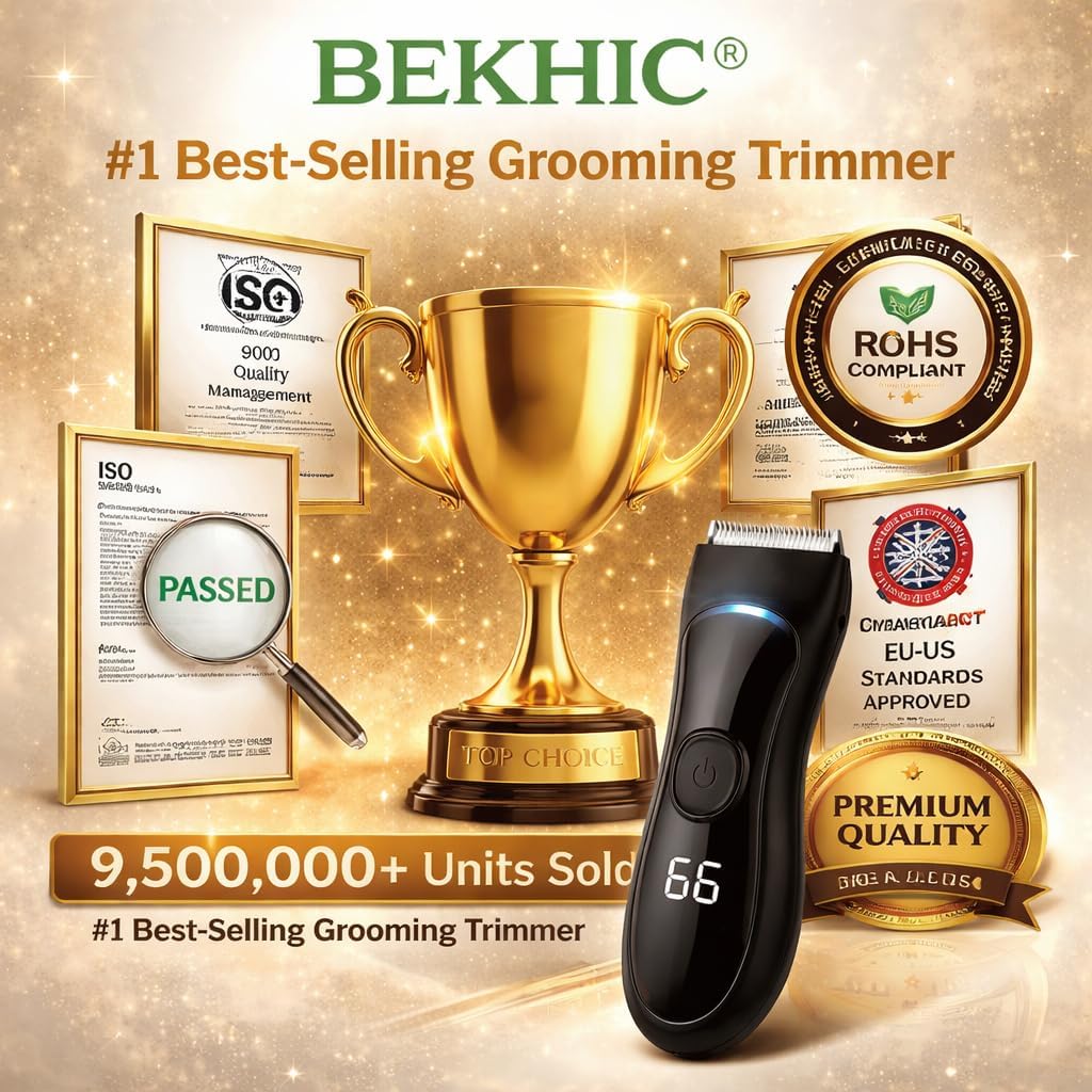 Bekhic Manscape - Cortadora de pelo para ingle y cuerpo para hombre...