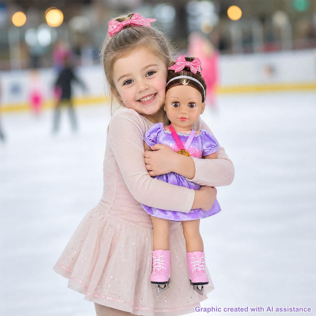 18INDC Conjunto de accesorios de ropa de patinaje sobre hielo de 18...