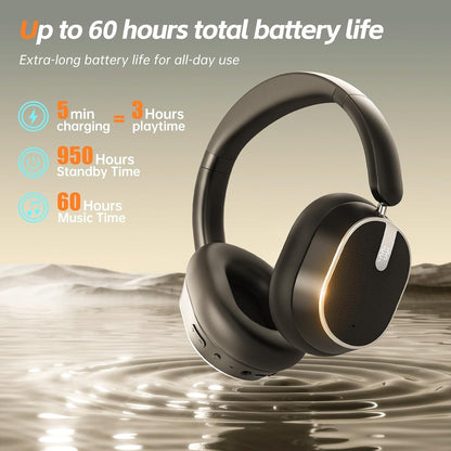 MMWOWARTS Auriculares Bluetooth híbridos con cancelación activa de...