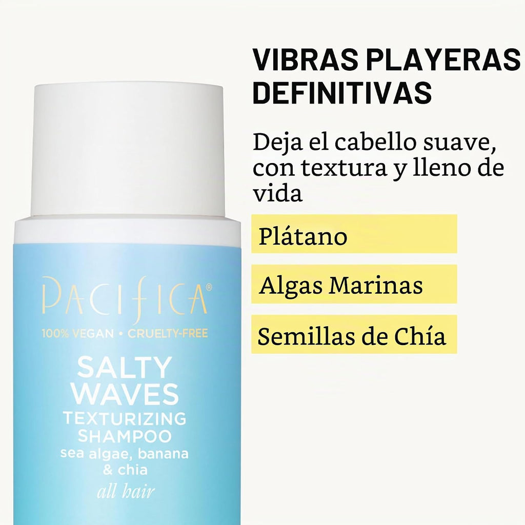 Pacifica Beauty Salty Waves - Champú texturizante + acondicionador...