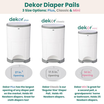 Set de regalo de cubo de pañales clásico EKO de Diaper Dekor, blanc...