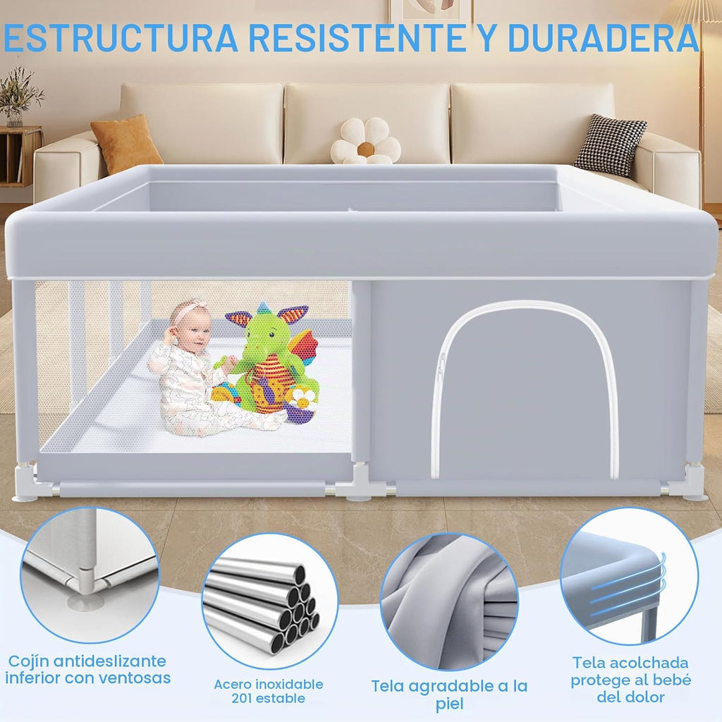 XVISHX Corralito para Bebés de 74 x 50 Pulgadas, Corralitos de Jueg...