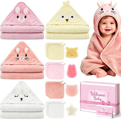 Nlicrst 16 toallas de baño para bebés y niños pequeños, toallas abs...