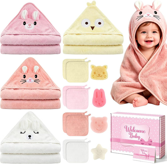 Nlicrst 16 toallas de baño para bebés y niños pequeños, toallas abs...