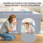 XVISHX Corralito para bebés de 50 x 50 pulgadas, corralito para beb...