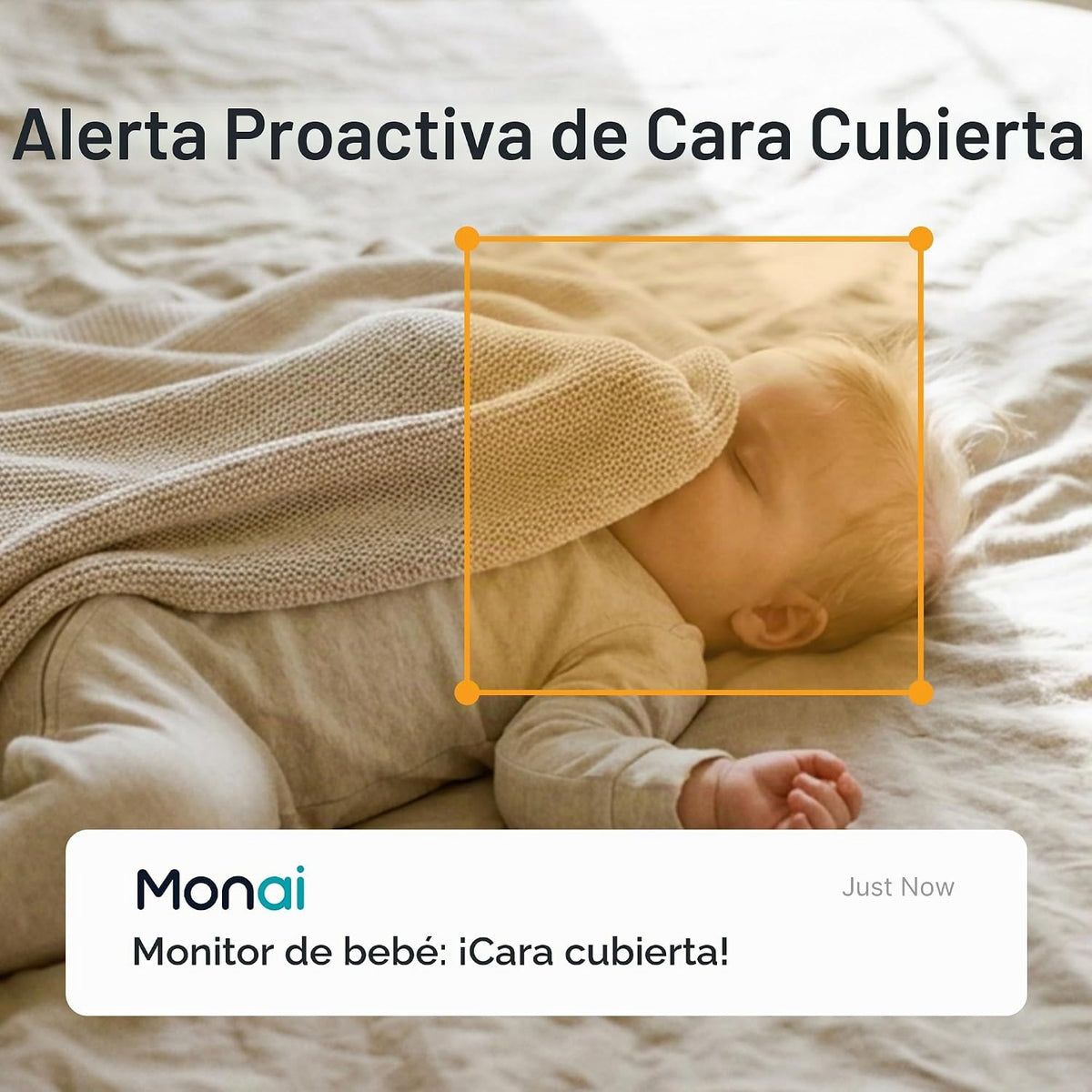 Monitor para bebés Monai Pro 4K Smart WiFi con cámara y audio, sopo...