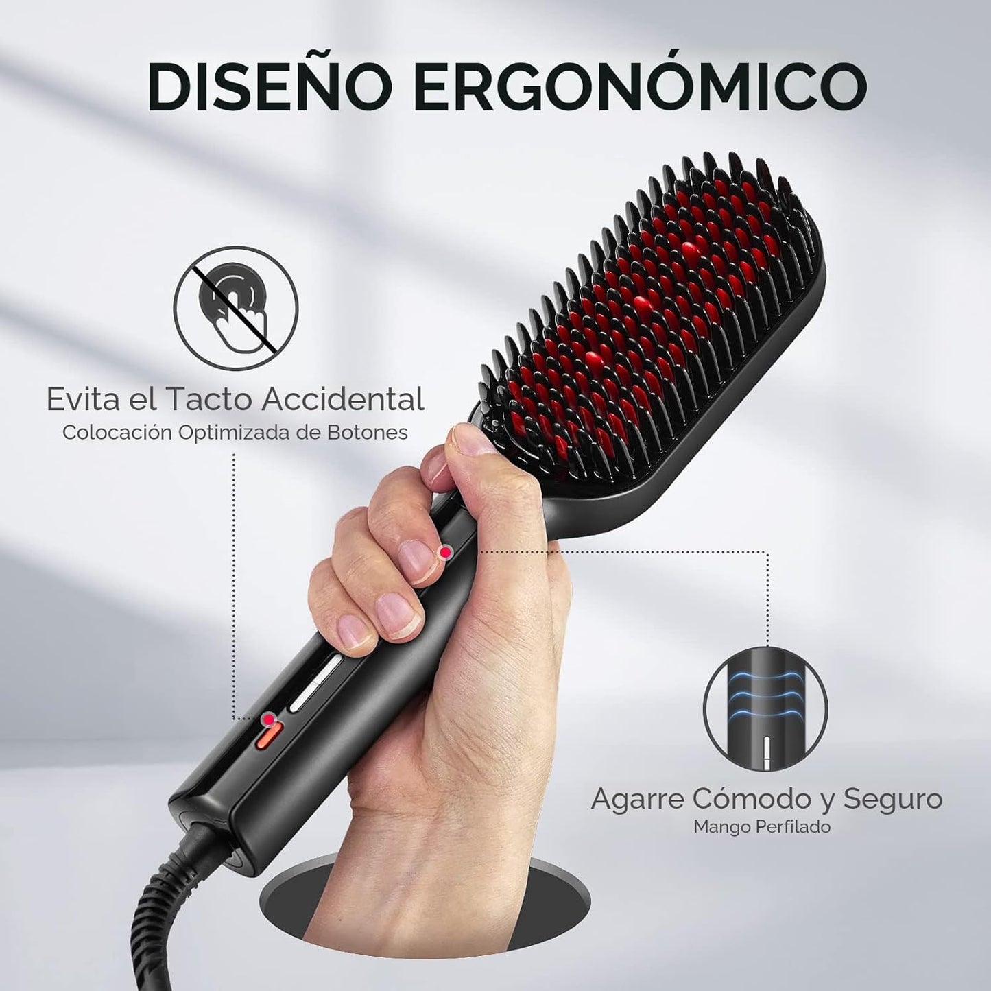 TYMO Cepillo alisador de cabello \u2013 Cepillo alisador iónico Plu...