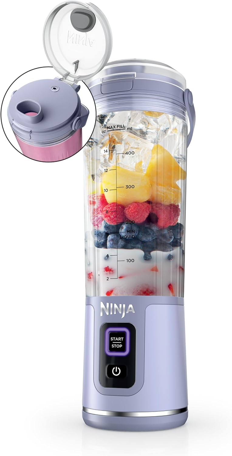 Ninja Blast Batidora portátil, inalámbrica, recipiente de 18 onzas,...
