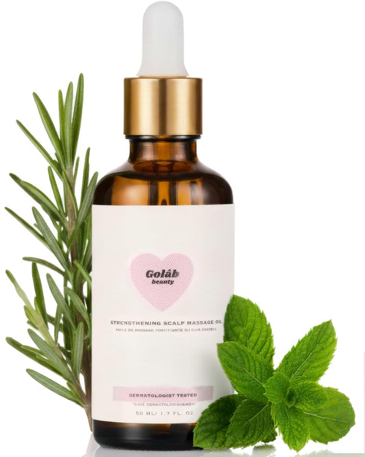 Golab Beauty Aceite para el cabello, tratamiento para el cuero cabelludo de romero, orgánico, vegano, crecimiento y reparación para puntas abiertas y tratamiento del cuero cabelludo seco