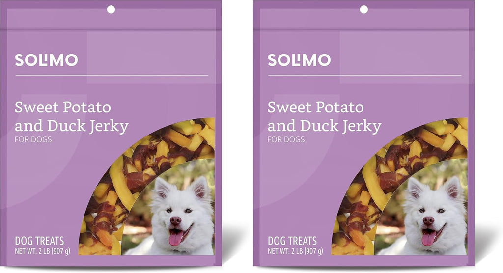 Marca Amazon \u2013 Solimo Golosinas para perros de patata dulce y...