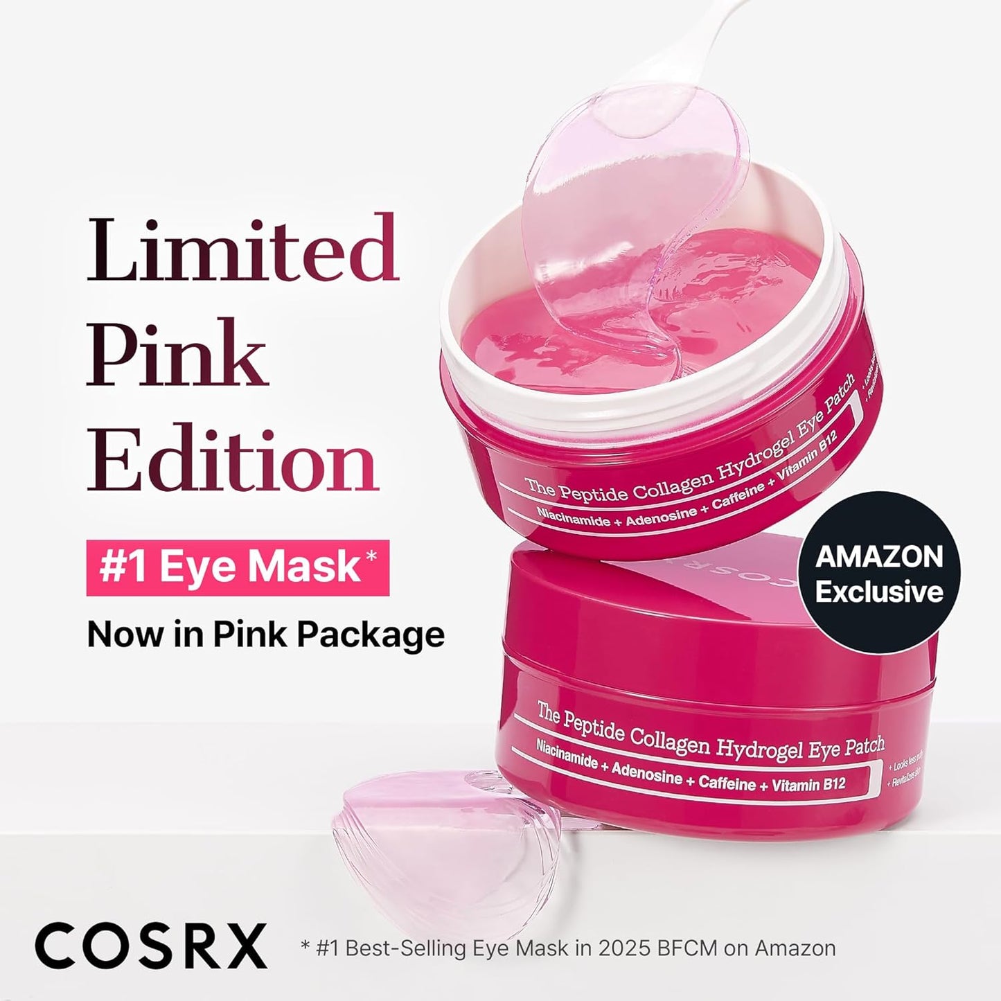 COSRX Parche para ojos de hidrogel de colágeno con péptidos rosados...