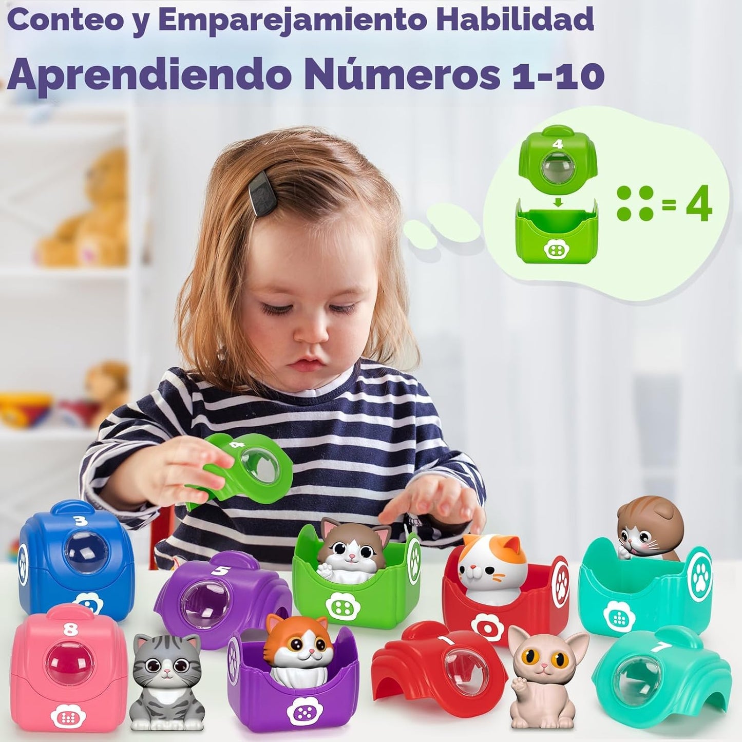 Juguetes de aprendizaje para niños pequeños de 1, 2, 3 años, 20 pie...