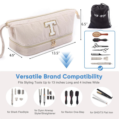 Estuche Personalizado Inicial para Secador de Pelo, Estuche de Tran...