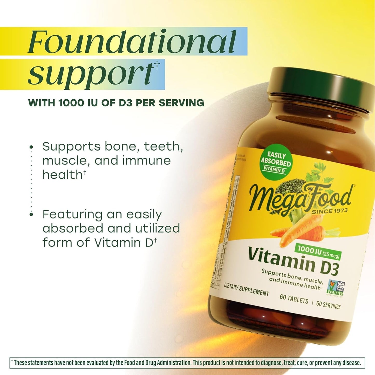 MegaFood Vitamina D3 1000 UI (25 mcg) \u2013 Suplementos de vitamin...