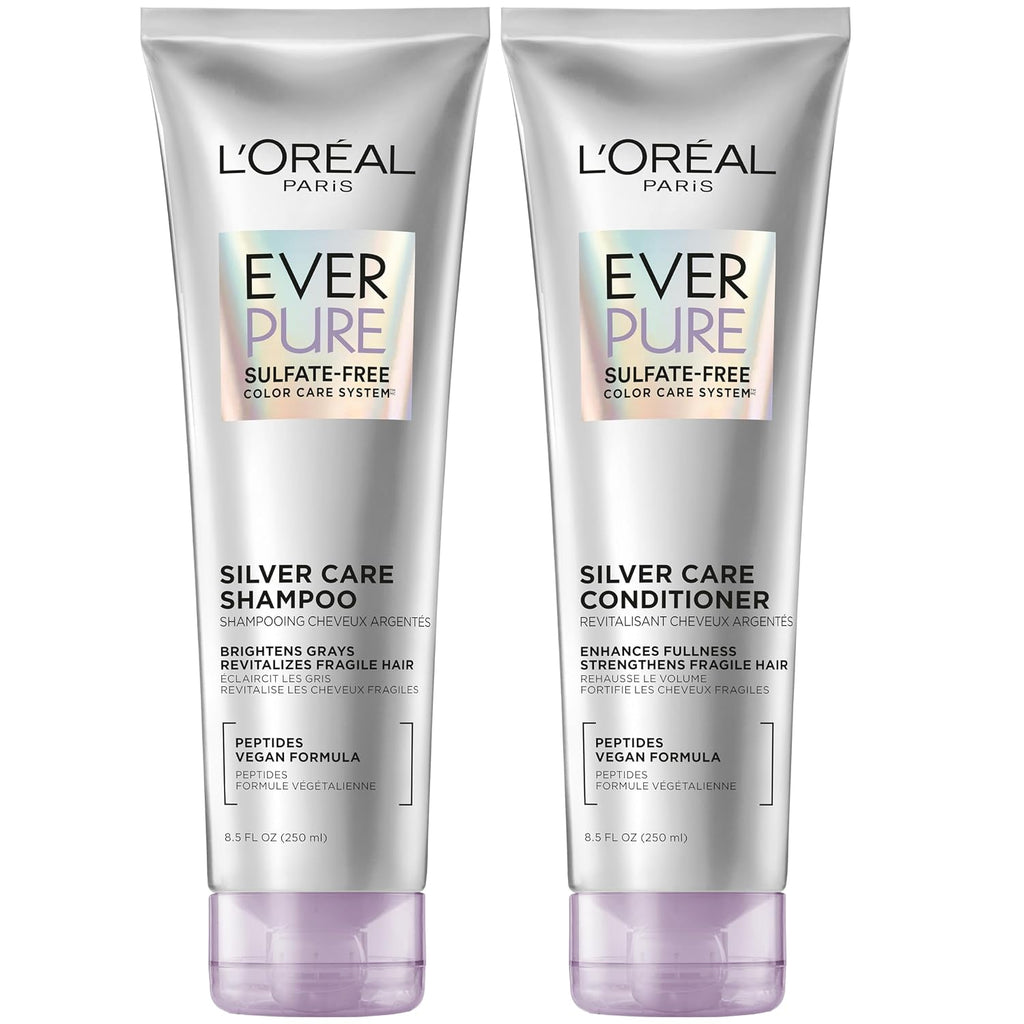 L'Oreal Paris EverPure Silver Care - Juego de champú y acondici...
