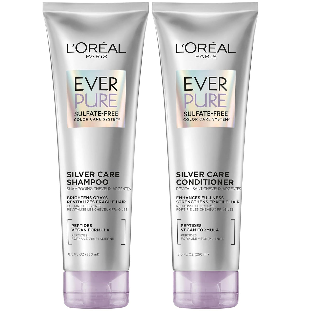 L'Oreal Paris EverPure Silver Care - Juego de champú y acondici...