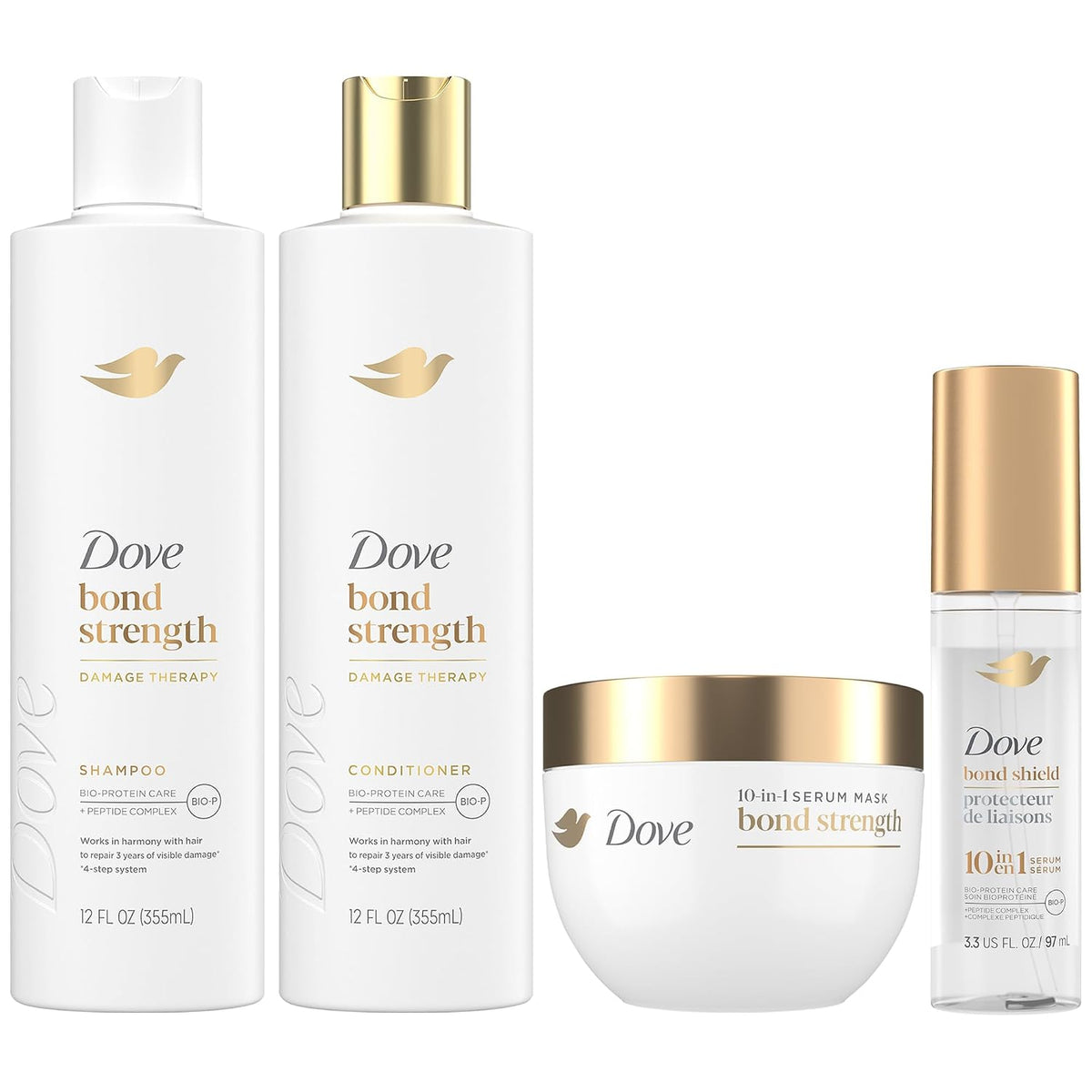 Dove Fuerza de Enlace, Sistema de Terapia de Daños \u2013 Champú, A...