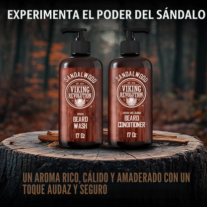 Viking Revolution Juego de acondicionador para barba y lavado de ba...