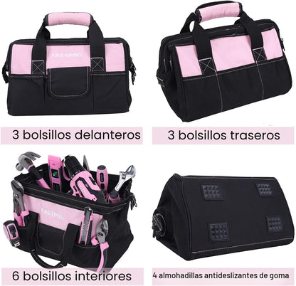 FASTPRO Juego de herramientas rosa, 220 piezas Lady's Home Repa...