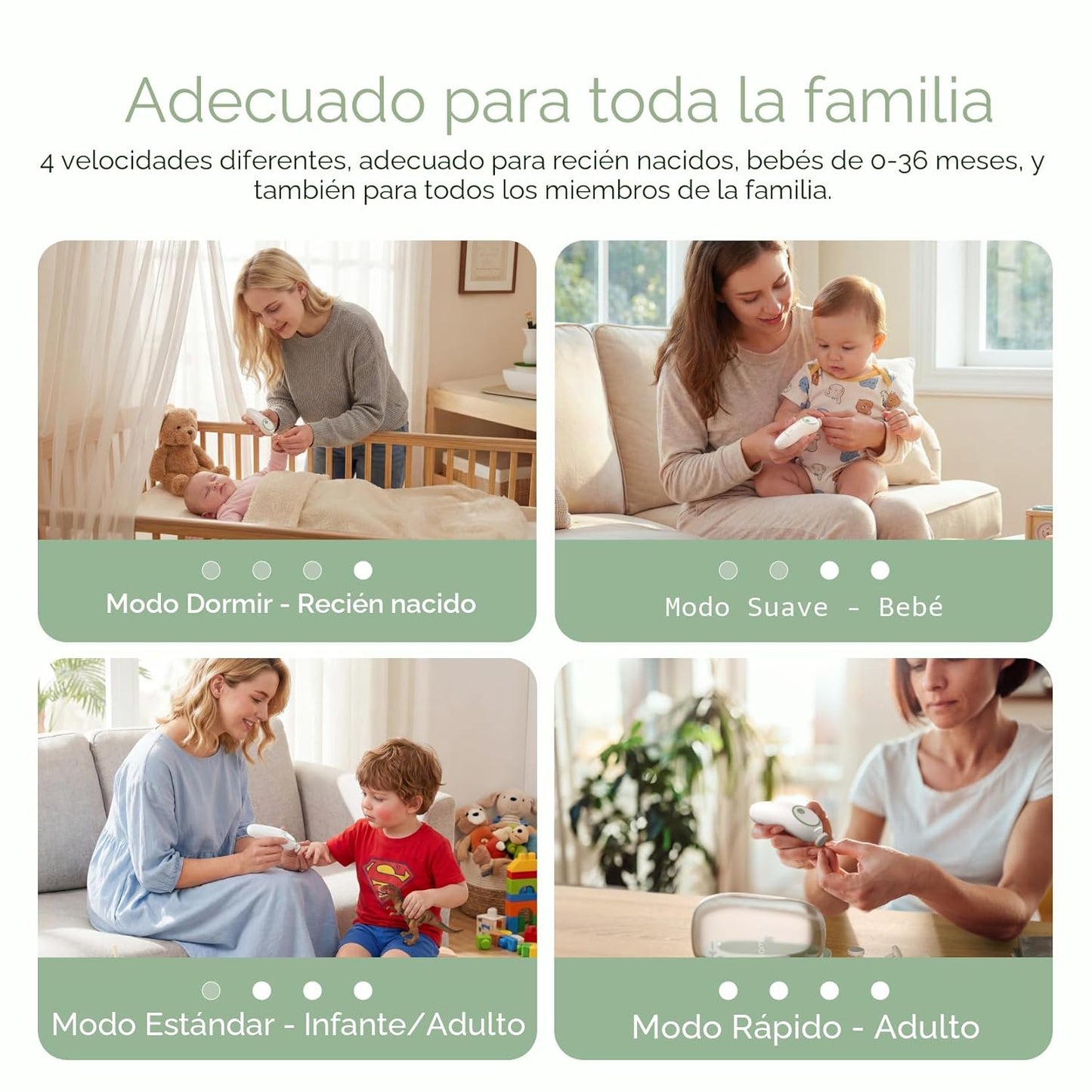 Momcozy Lima eléctrica de uñas para bebé, recortadora de uñas eléct...