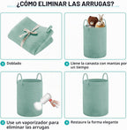 YOUDENOVA - Cesta de cuerda de algodón para ropa sucia, 58 litros p...