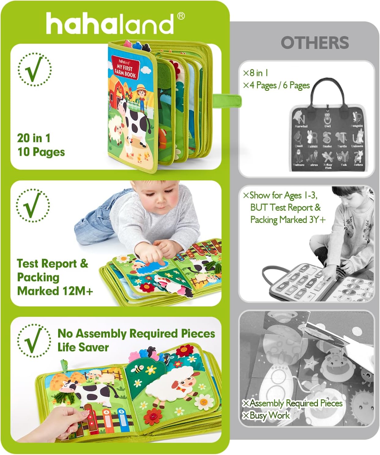 hahaland Libro de actividades para niños pequeños de 1 a 3 años \u2...