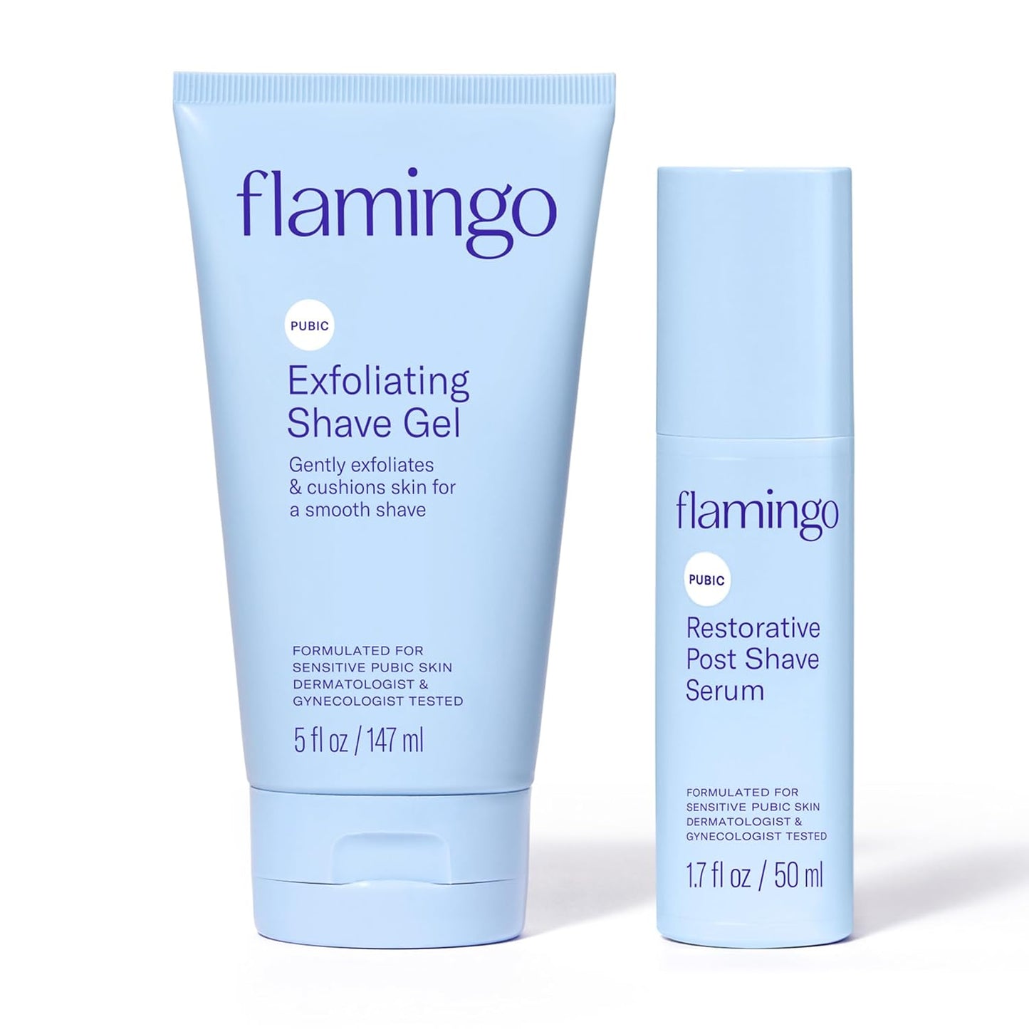 Flamingo Pubic - Set de cuidado de la piel para afeitar, gel de afe...