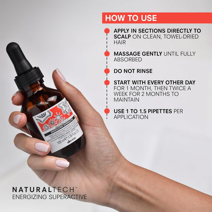 Davines Naturaltech ENERGIZING Tratamiento superactivo, reduce la pérdida de cabello, mejora el tono del cuero cabelludo y reduce la producción de sebo, 3.38 onzas líquidas