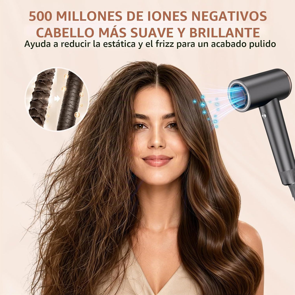 Secador de pelo iónico de alta velocidad Mythsight StyleVibe con 3...