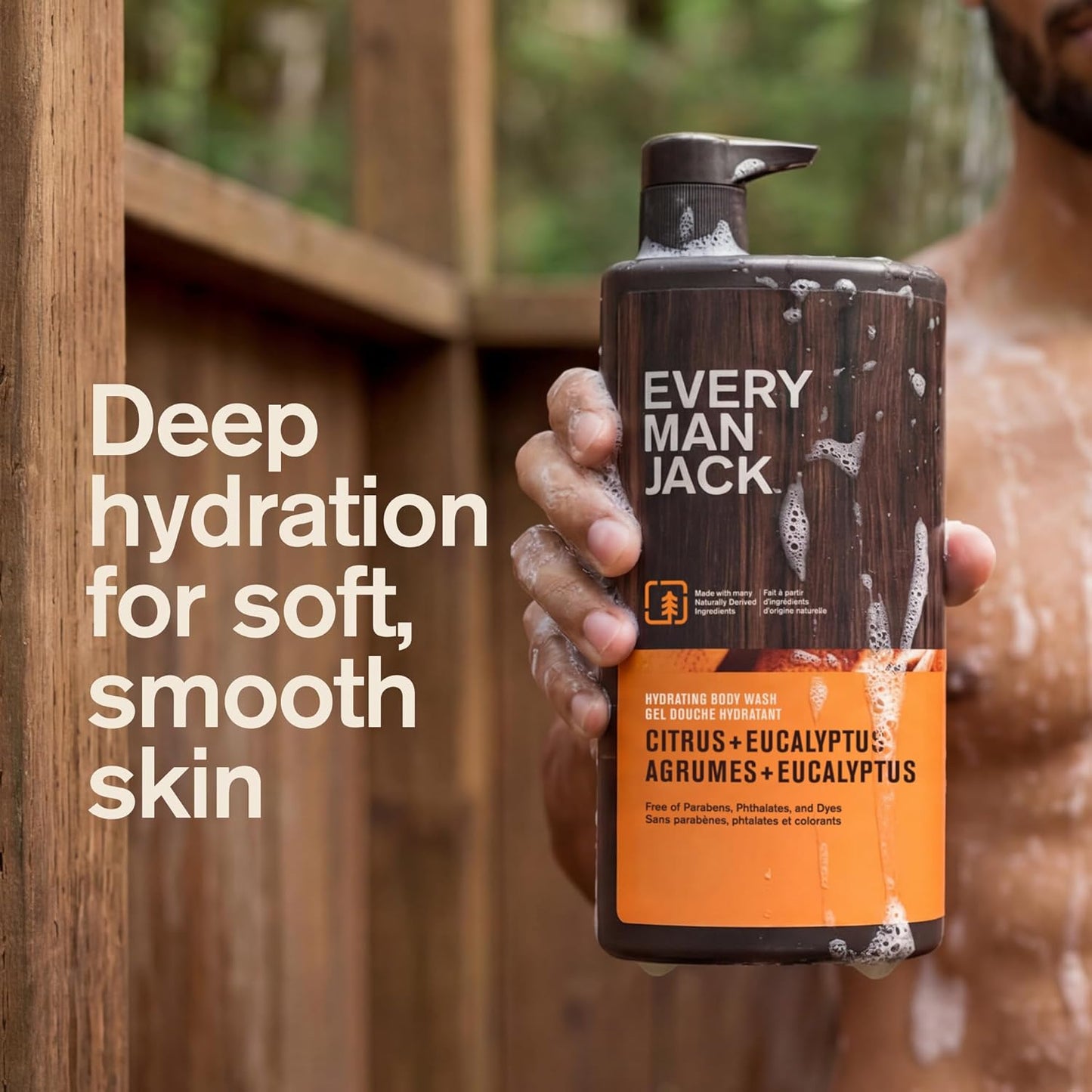 Every Man Jack Citrus + Eucalyptus Gel de baño para hombre para tod...