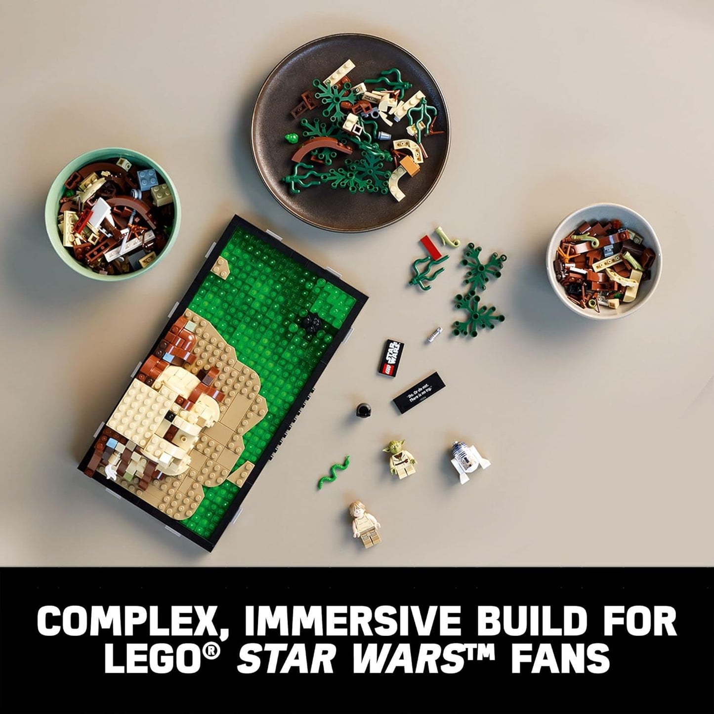 LEGO Star Wars Dagobah Jedi Diorama de entrenamiento 75330 - Serie completa con minifiguras Yoda y R2-D2, y X-Wing de Luke Skywalker, idea de regalo de cumpleaños para adultos, hombres, mujeres,