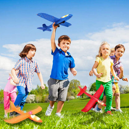 Paquete de 3 Juguetes Lanzadores de Avión, Planeador de Espuma LED...