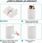 Canasta para lavandería de cuerda tejida por YOUDENOVA, canasta de...