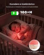 FULNIX Luz de huevo para guardería, control táctil para cuidado de...