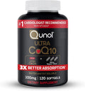 Qunol Cápsulas blandas CoQ10 de 100 mg, Ultra CoQ10 100 mg, 3 veces...