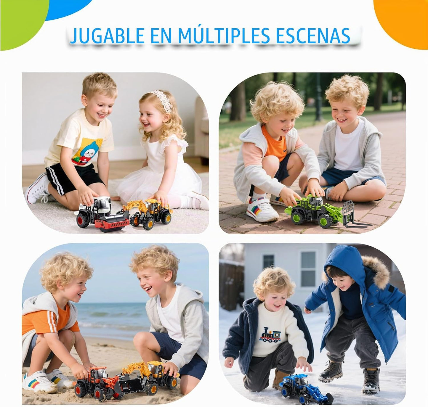 Dimoarch Juguetes de camiones de construcción para niños pequeños |...