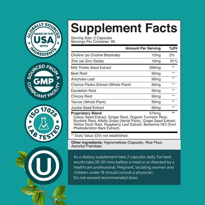 Natures Craft Liver Cleanse Detox &amp; Repair 180 cápsulas - Suple...