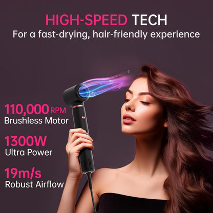 SKIMI Cepillo secador de pelo con motor sin escobillas de 110,000 R...