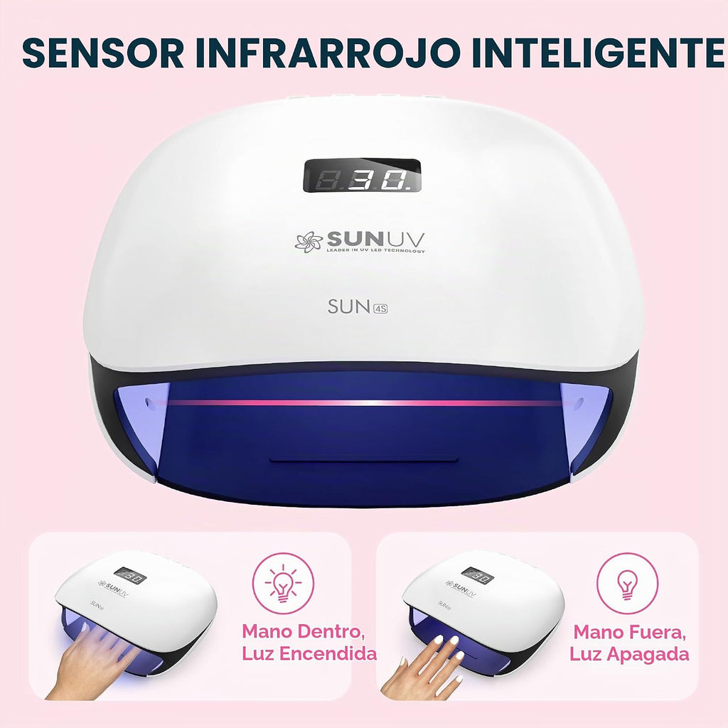 SUNUV Lámpara de uñas UV LED, luz UV para esmalte de uñas de gel co...