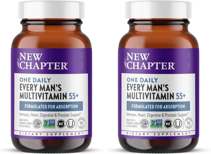 New Chapter Multivitamínico 55+, extra B6 y B12, D3, astaxantina, v...