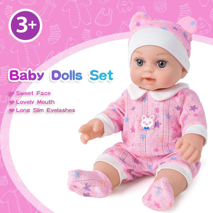 BDDOLL Muñeca de bebé de 12 pulgadas en caja de regalo con mochila...