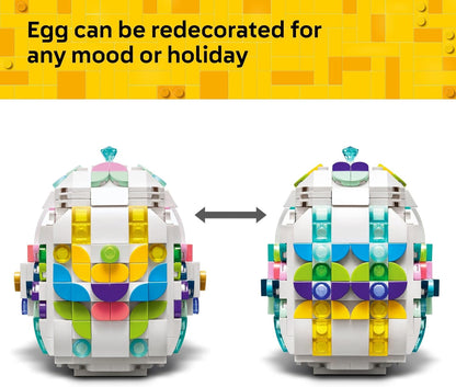 LEGO Juguete decorativo de construcción de huevos de Pascua para niñas y niños, actividad artesanal de primavera para niños a partir de 8 años, relleno de cesta o idea de regalo para Pascua, 40816
