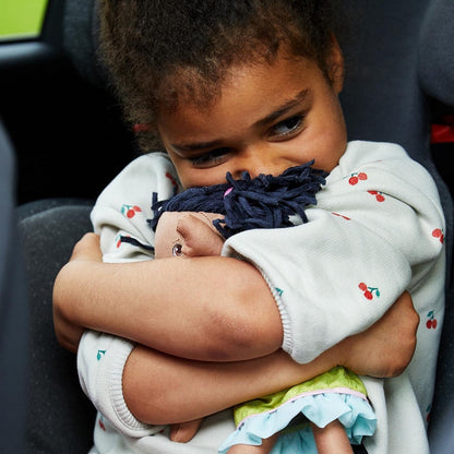 HABA Cari - Muñeca de bebé negra de 12 pulgadas con coletas negras,...