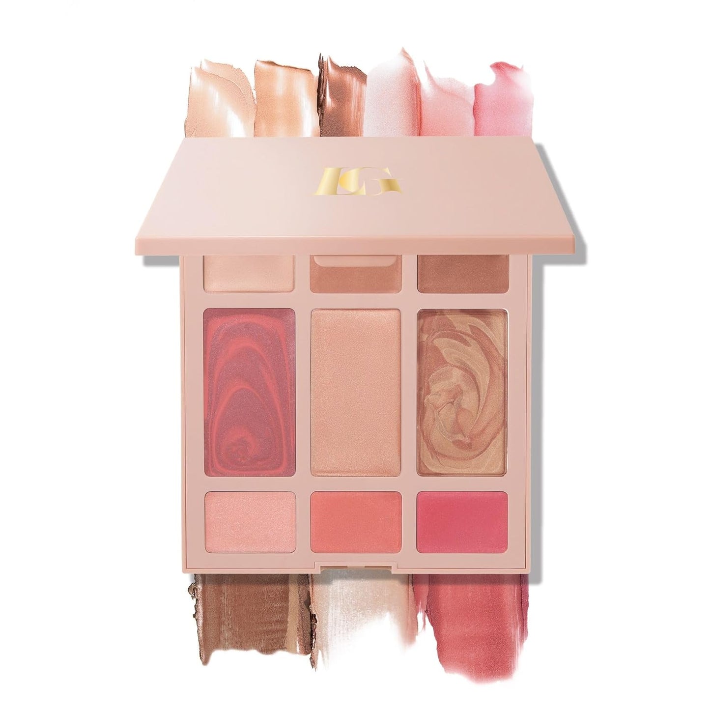 LAURA GELLER - Paleta de crema para rostro completo, lo mejor de la mejor, paleta de crema todo en uno para rostro, ojos y labios, maquillaje mezclable e hidratante hecho para pieles maduras
