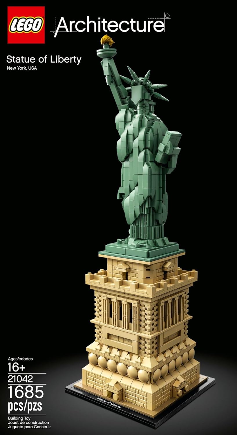 LEGO Architecture 21042 Set de Construcción de la Estatua de la Libertad - Recuerdo Coleccionable de la Ciudad de Nueva York, Decoración Creativa para el Hogar o Centro de Mesa para la Oficina, Gran