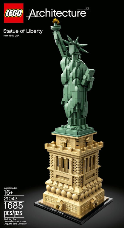 LEGO Architecture 21042 Set de Construcción de la Estatua de la Libertad - Recuerdo Coleccionable de la Ciudad de Nueva York, Decoración Creativa para el Hogar o Centro de Mesa para la Oficina, Gran