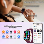 Reloj inteligente para mujeres y hombres, 1.85 pulgadas HD AMOLED F...