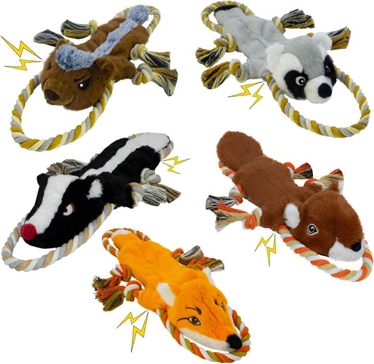MAOOOOB Juguetes chirriantes para perros, sin relleno, paquete de 5...